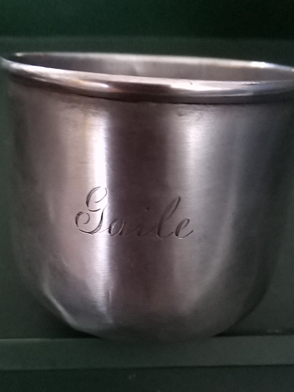 925 Satile Engraved Stainless Steel Cup - Silver